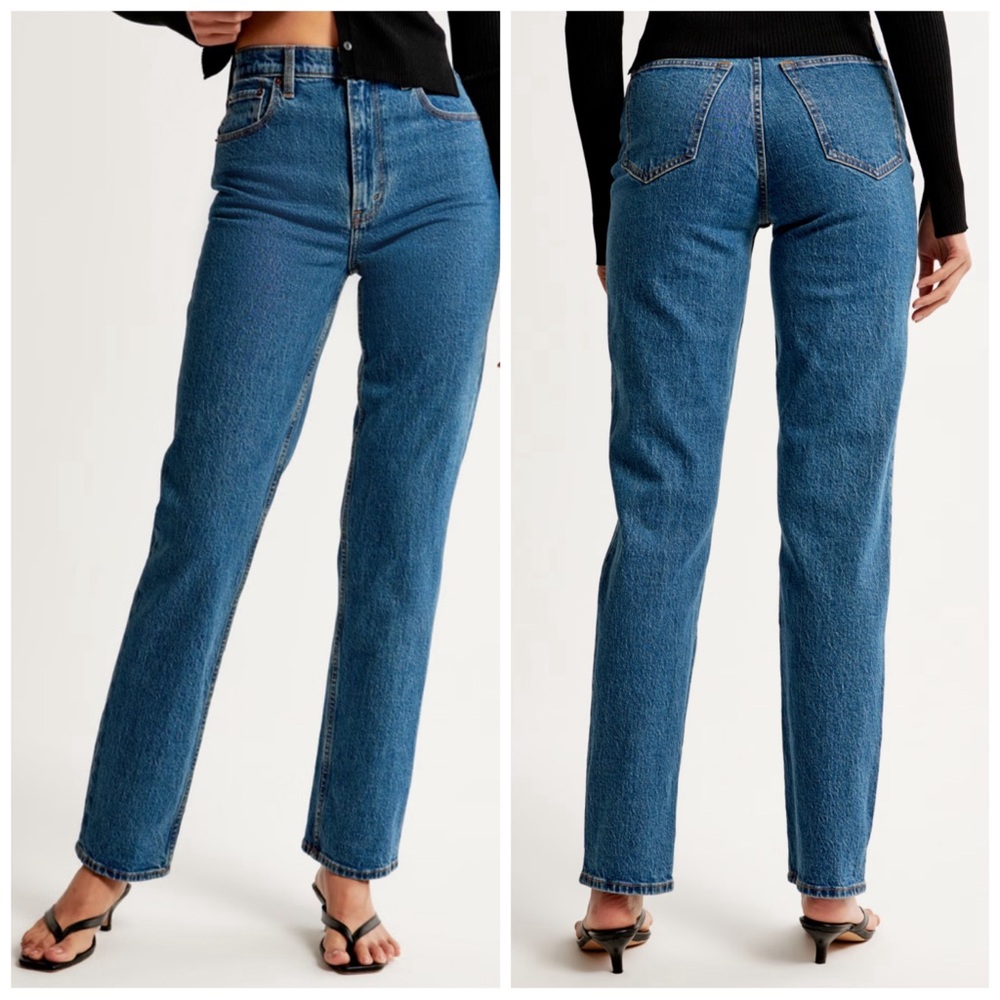 ABERCROMBIE & FITCH Ultra High Rise 90s Straight Jean Size 28/6R